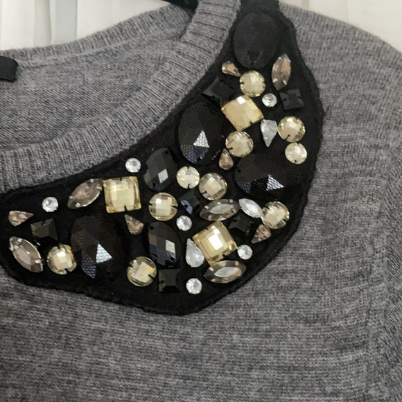 Ann Taylor Merino Wool Sweater with Crystals - Picture 5 of 7
